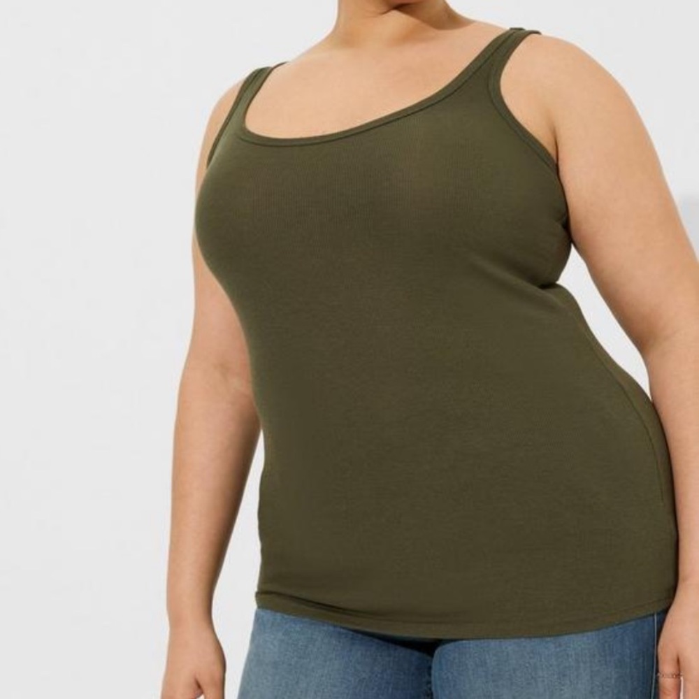Torrid Rib Double Scoop Neck Tank 4X